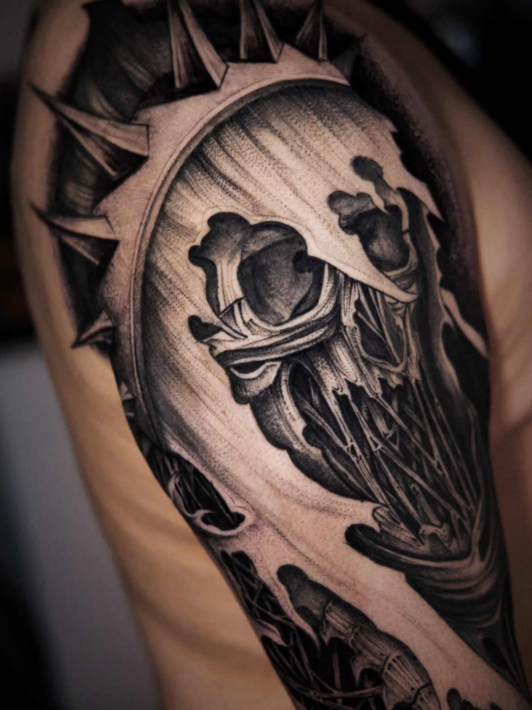 Tattoo by @tattooxklo โ black_and_grey, realism