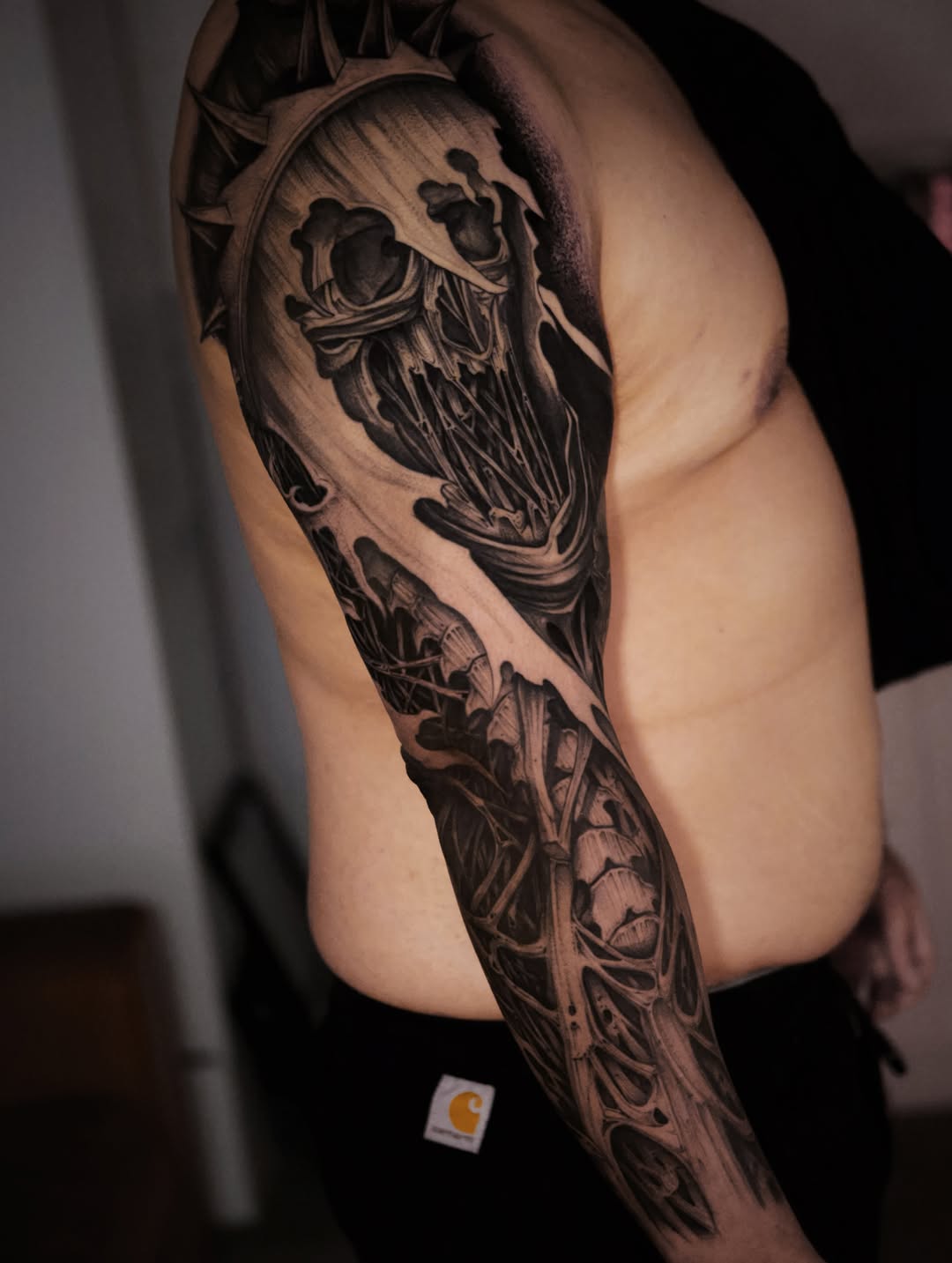 Tattoo by @tattooxklo โ black_and_grey, realism