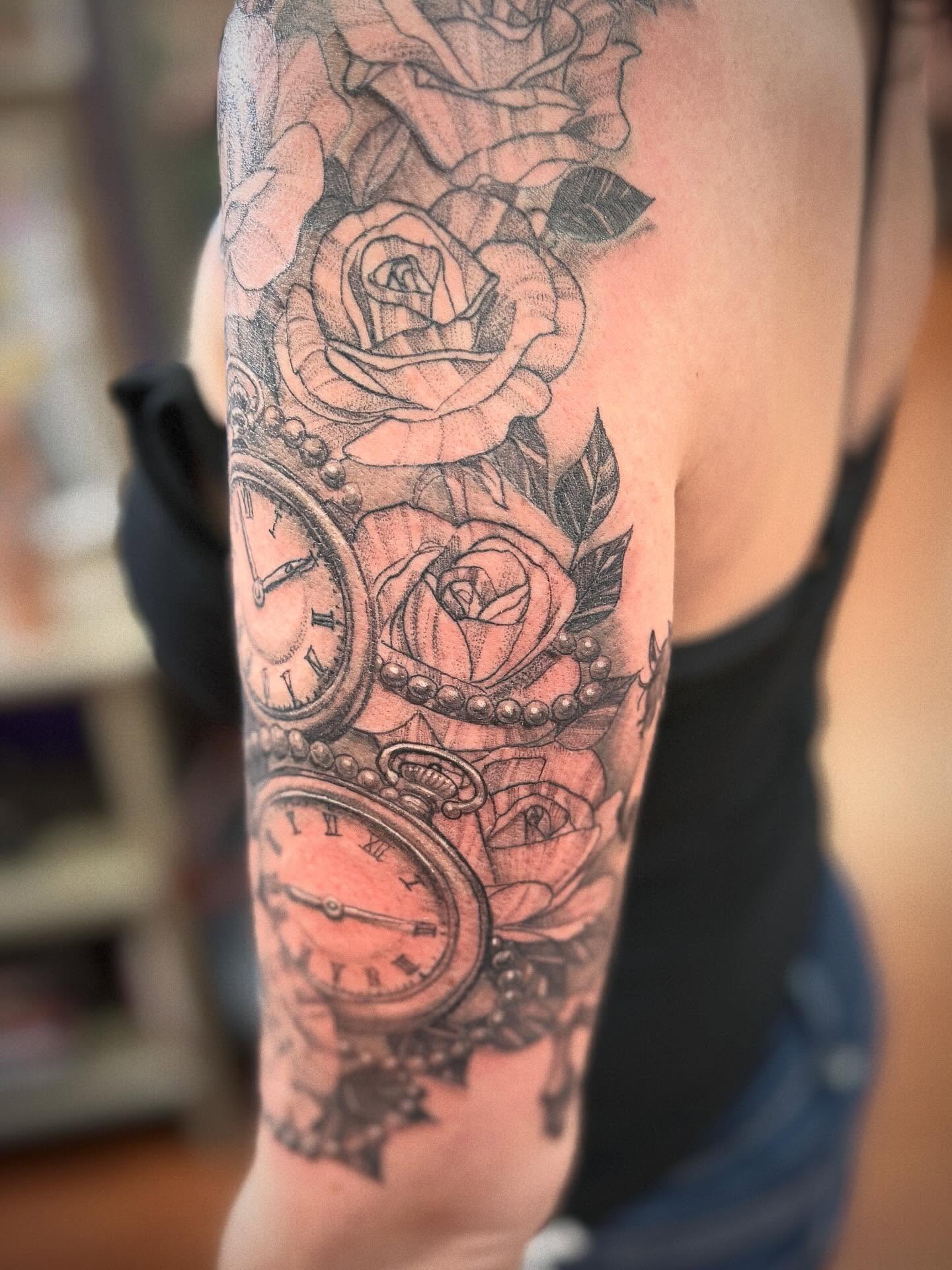 Tattoo by @tosh.pointo.tattoos — black_and_grey, realism