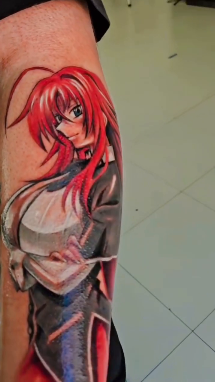 Rias Gremory from High School DxD anime tattoo by Aguascali Firme