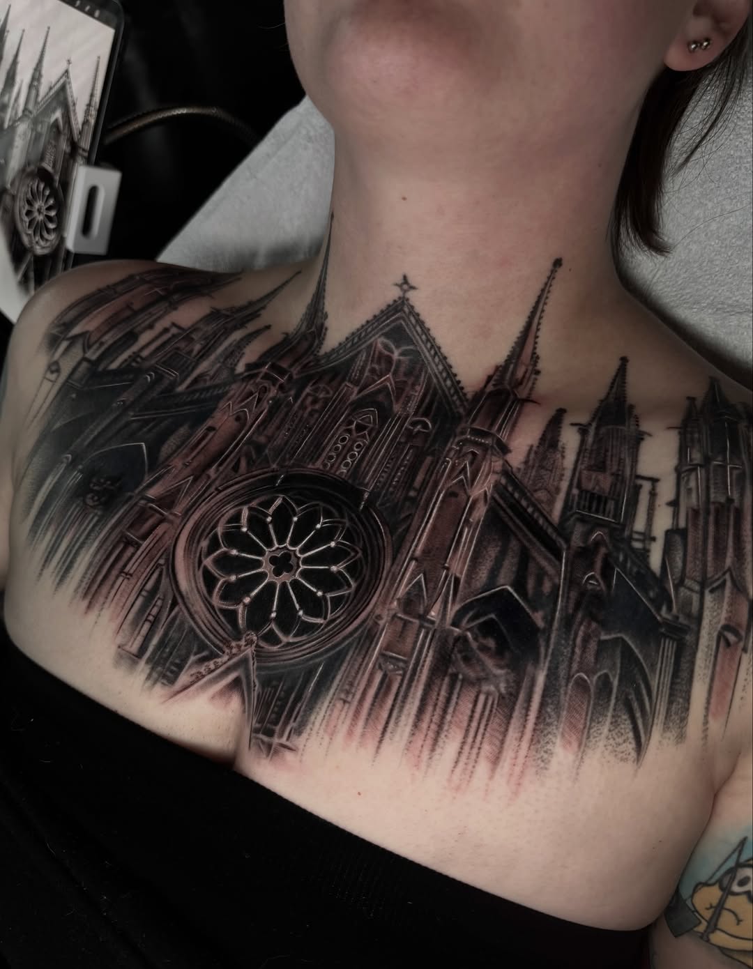 Tattoo by @caroline_yurek_tattoo — realism, black_and_grey