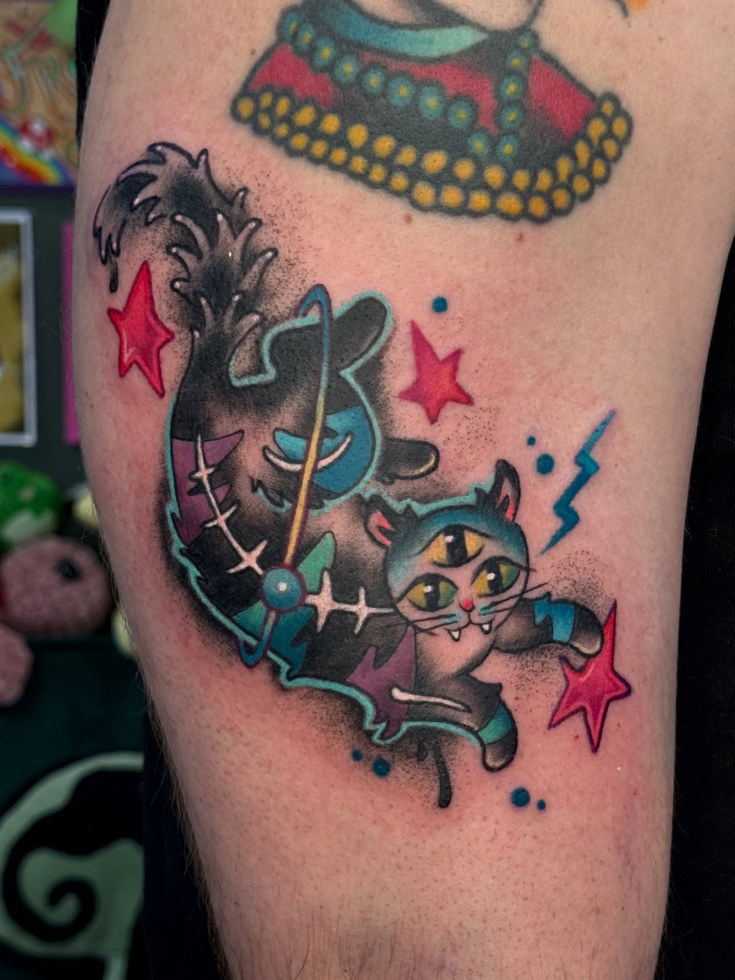 Tattoo by @41tat2angel — american_traditional, dotwork