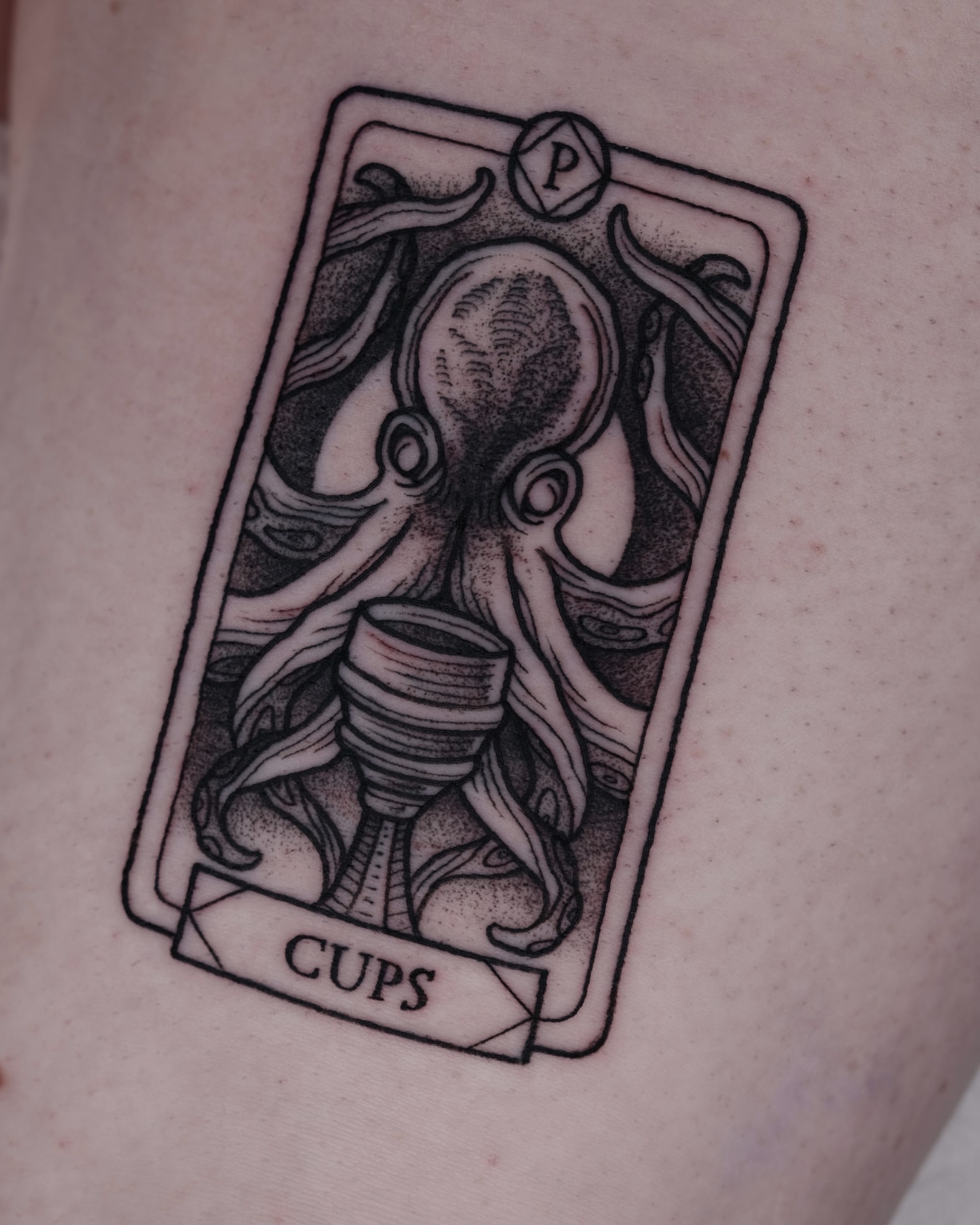Tattoo by @kylepatricktattoo — dotwork, black_and_grey