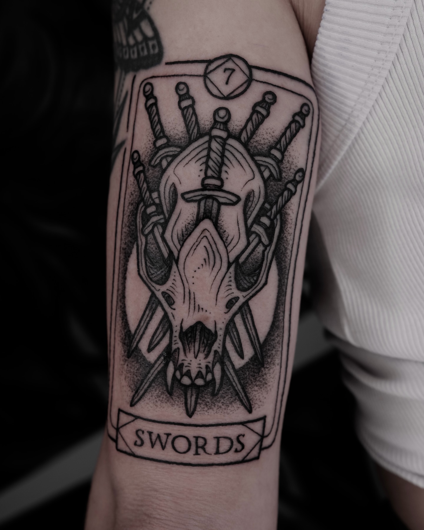 Tattoo by @kylepatricktattoo — dotwork, black_and_grey