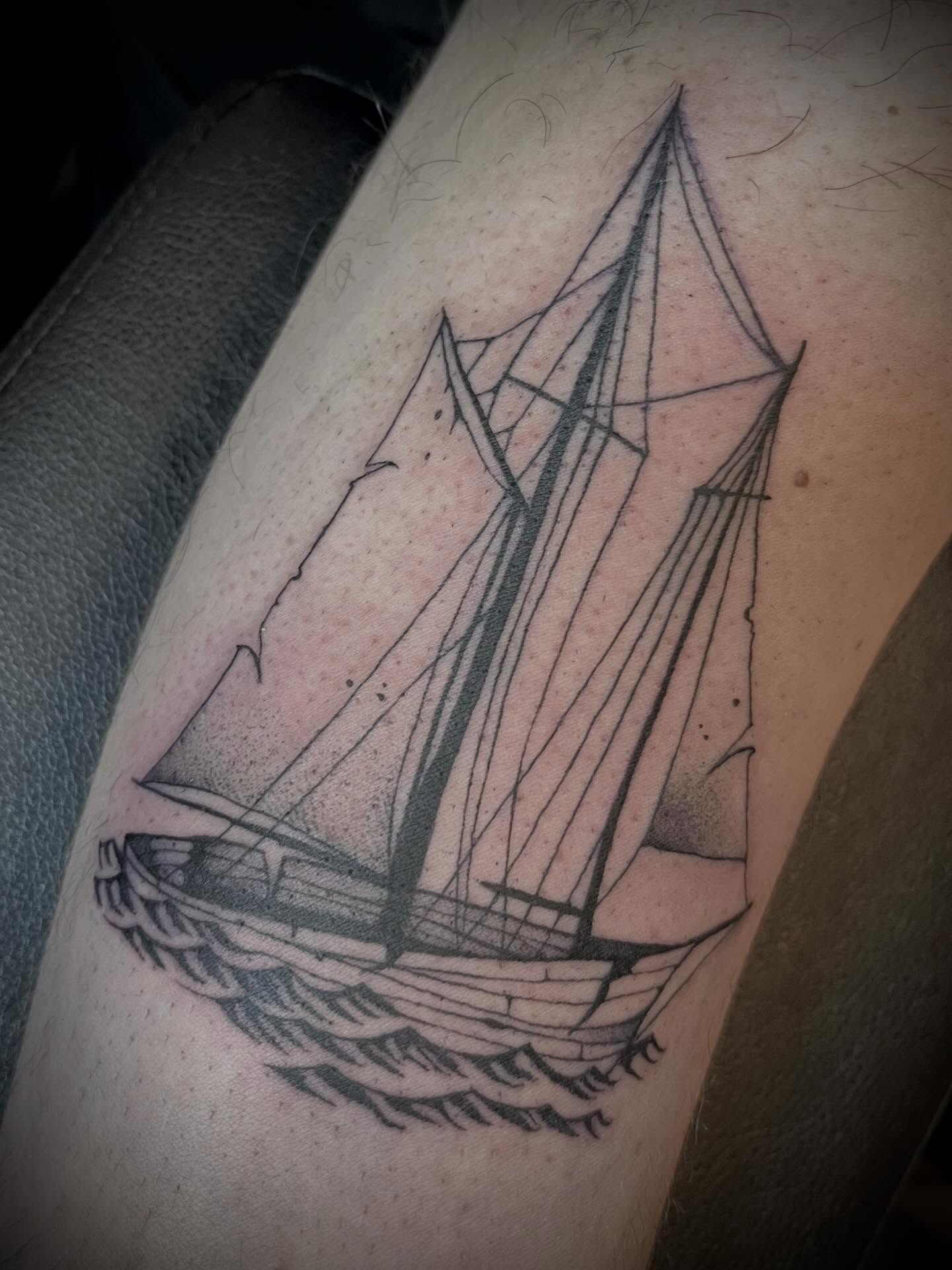 Tattoo by @audreywallacetattoo — black_and_grey