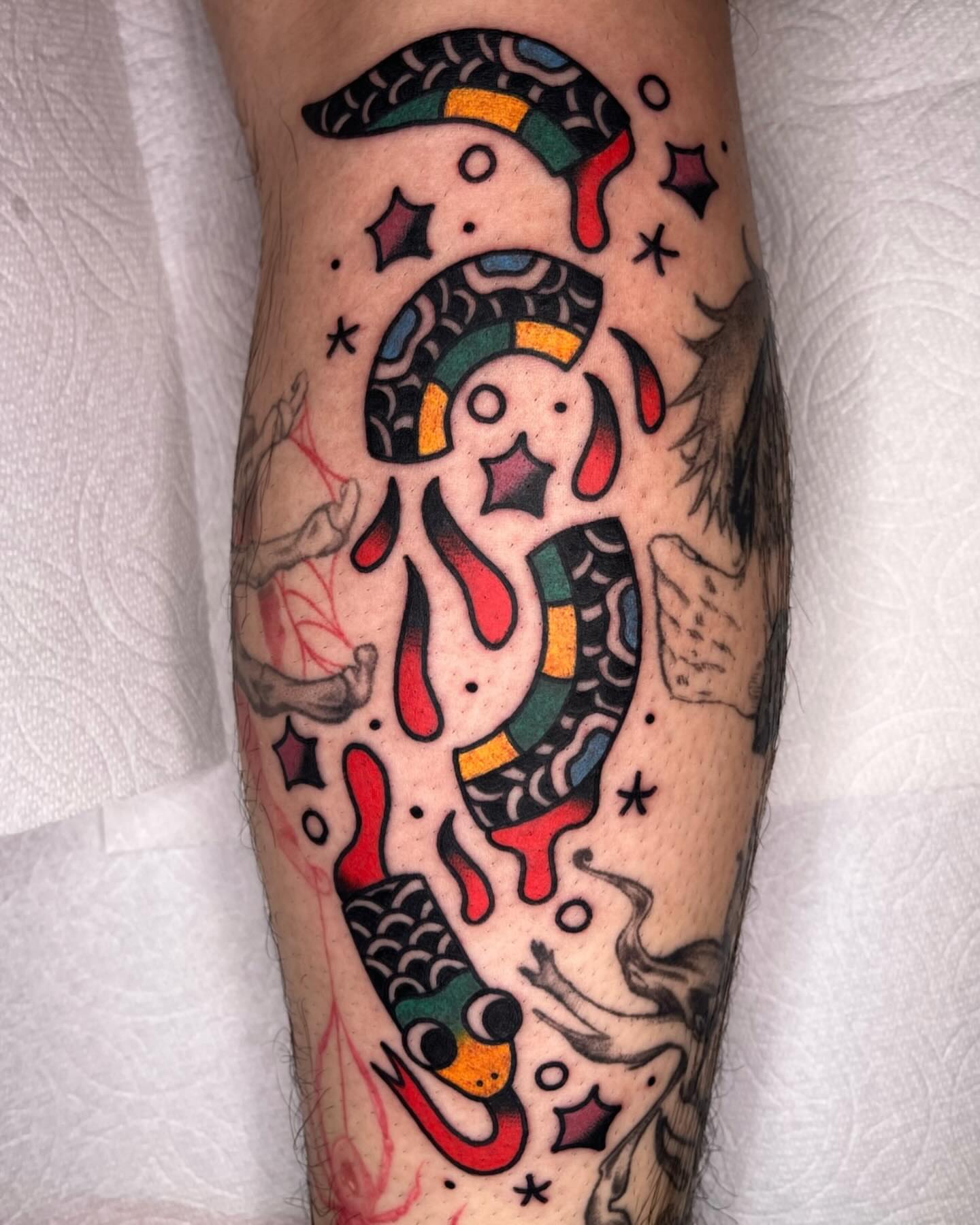 Tattoo by @its_raw_banana_ — trash_polka, surrealism