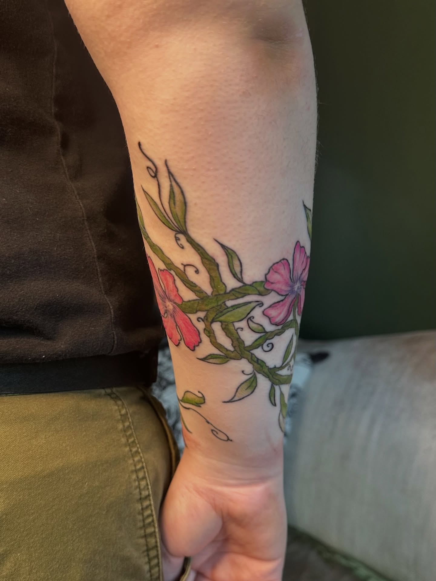 Tattoo by @grimefrogtattoos — watercolor
