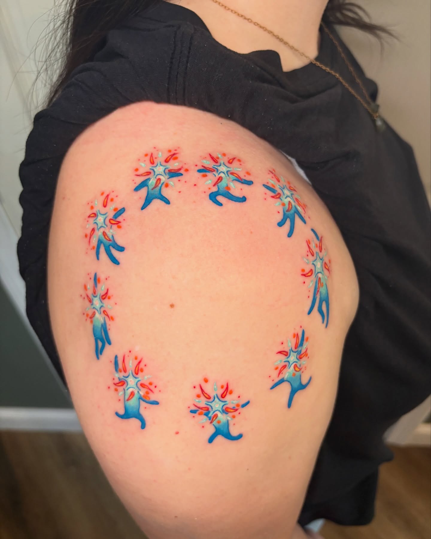 Tattoo by @folktaletattoo — watercolor