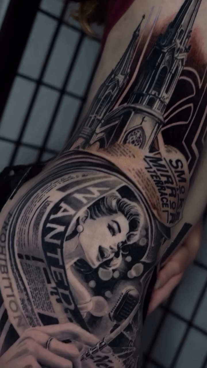 Tattoo by @inkcredible_tattoo_vb β realism, black_and_grey