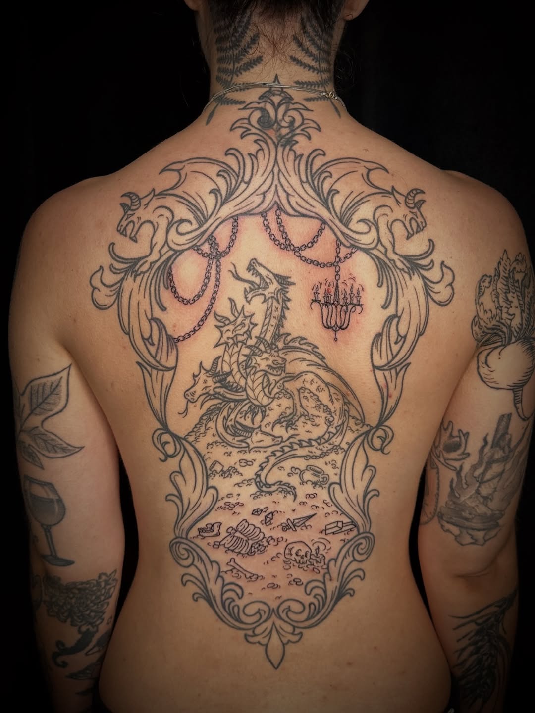 Tattoo by @stubbornsprouttattoo — blackwork, illustrative