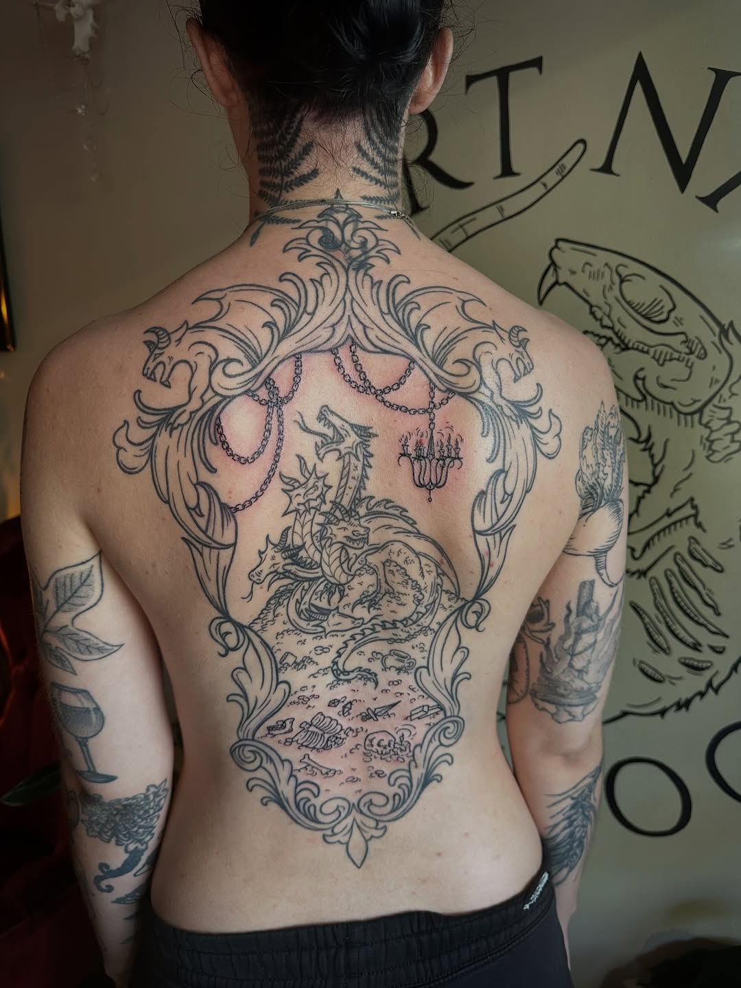 Tattoo by @stubbornsprouttattoo — blackwork, ornamental