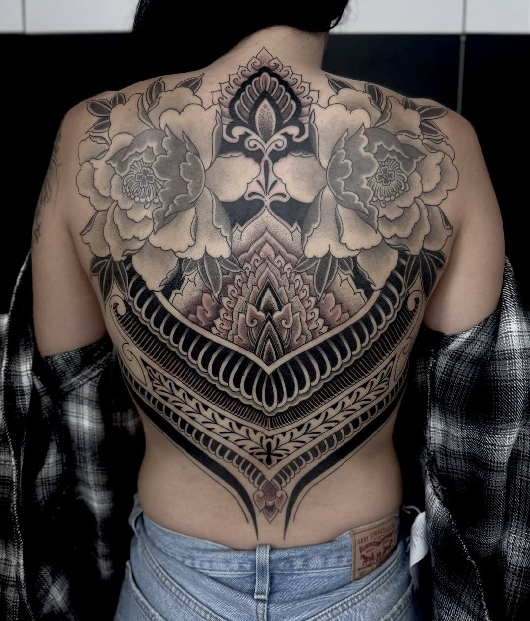 Tattoo by @ernie_portcity — black_and_grey, ornamental