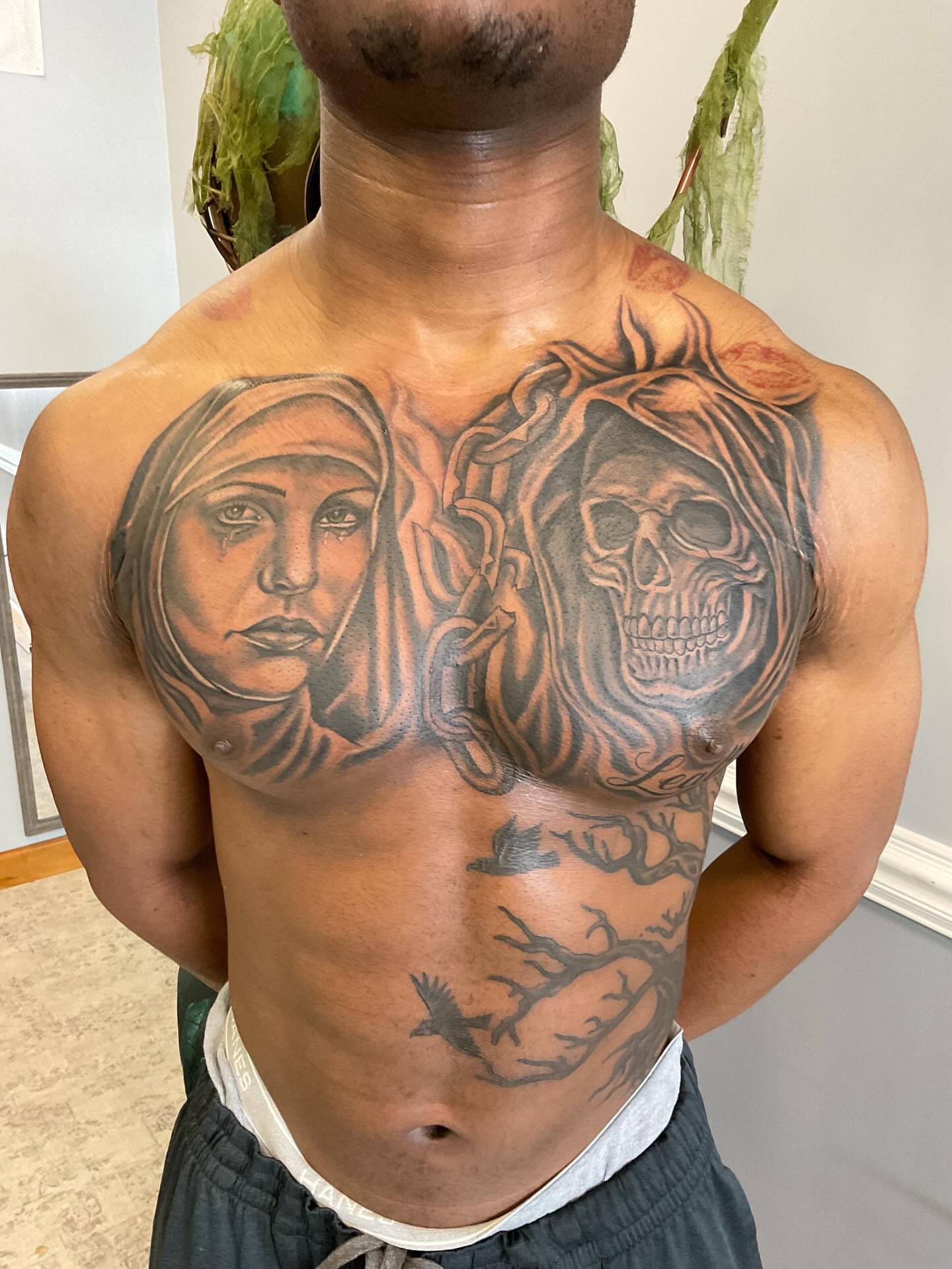 Tattoo by @permanentpicturestattoo โ black_and_grey, realism