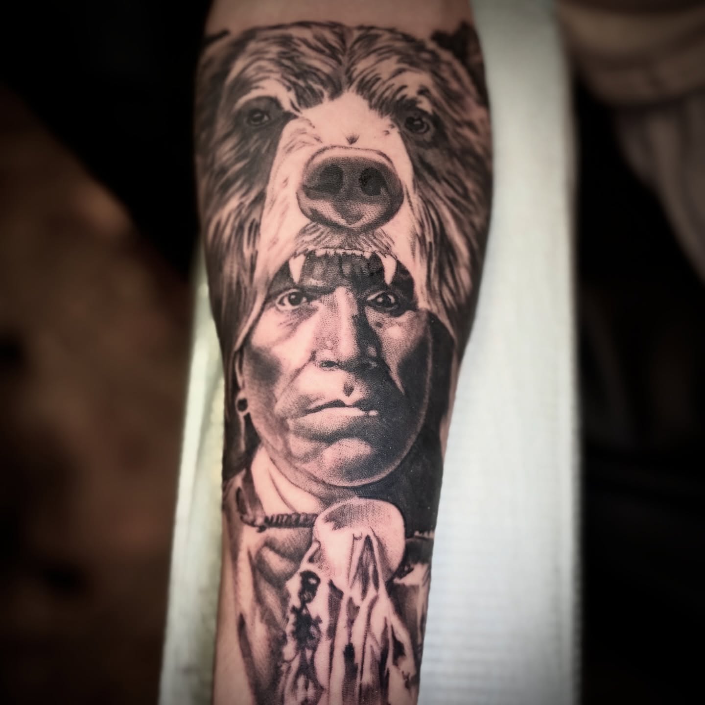 Tattoo by @goblin_smasher — black_and_grey, realism