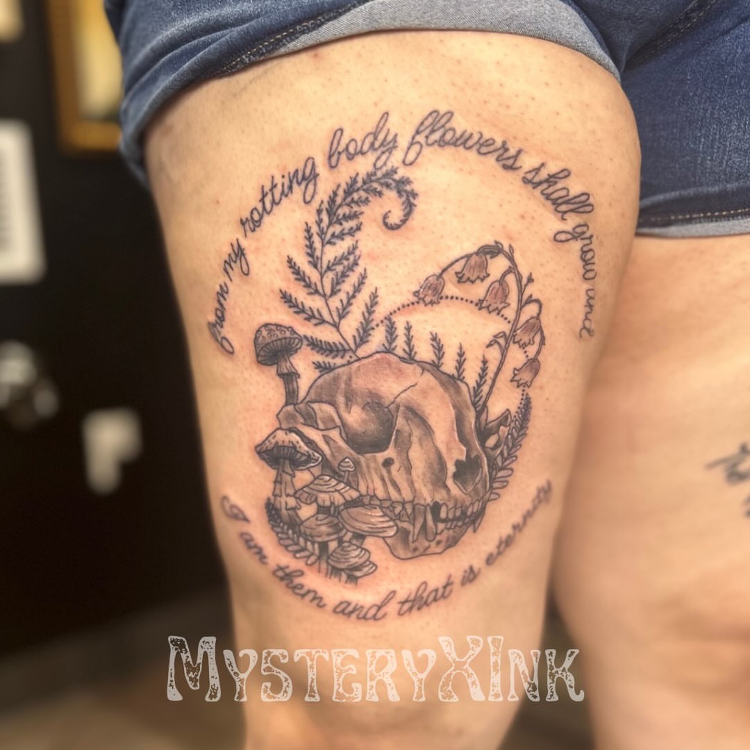 Tattoo by @mysteryxink — black_and_grey, realism