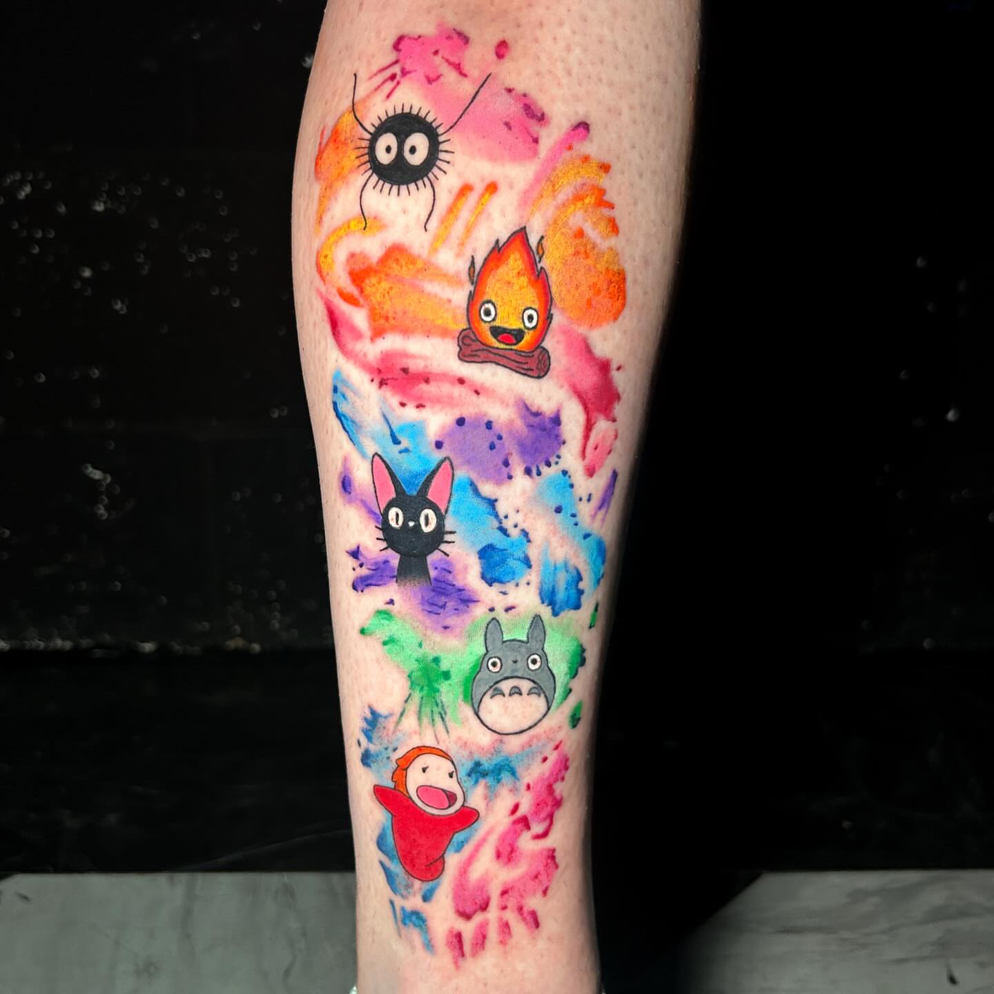 Tattoo by @maiapizarro_art — watercolor, anime