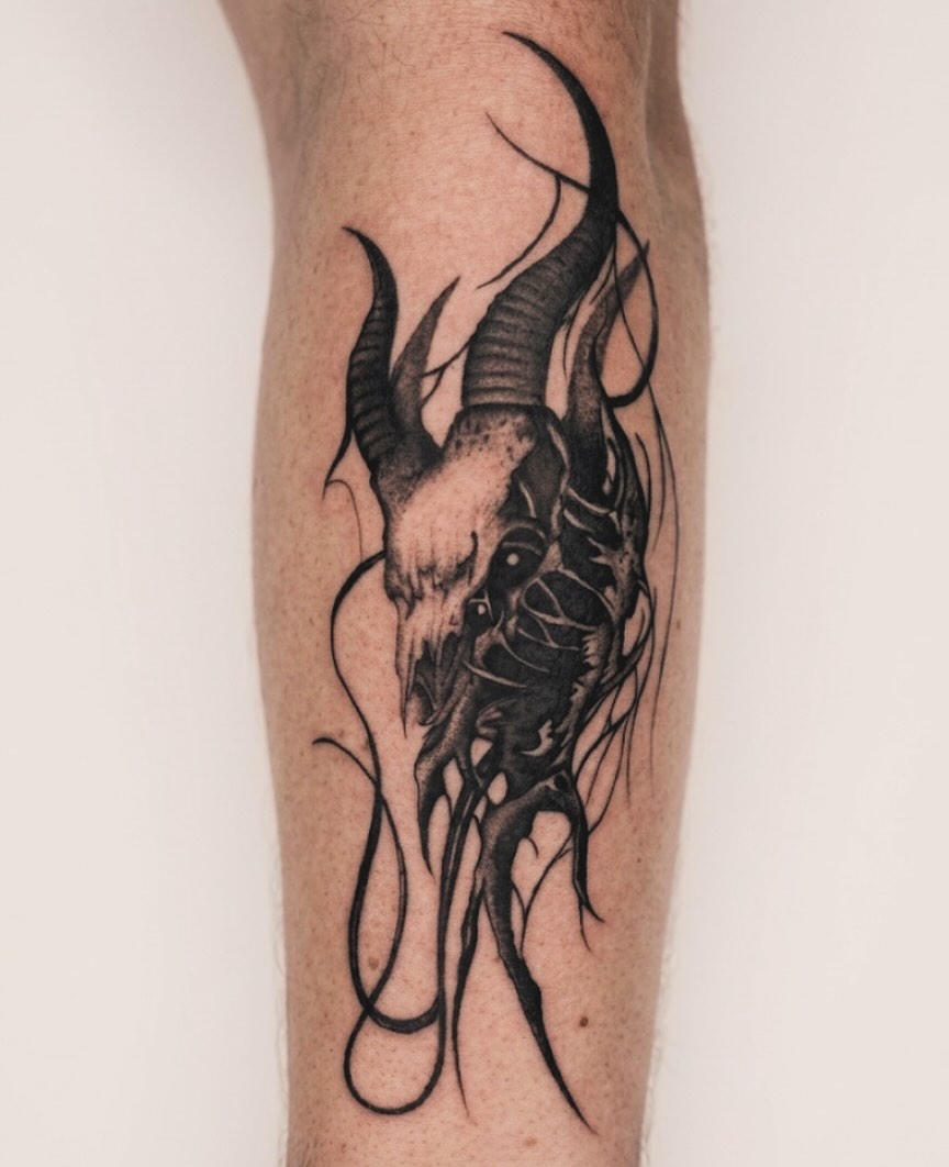Tattoo by @tattoos_jara β blackwork, dark_realism