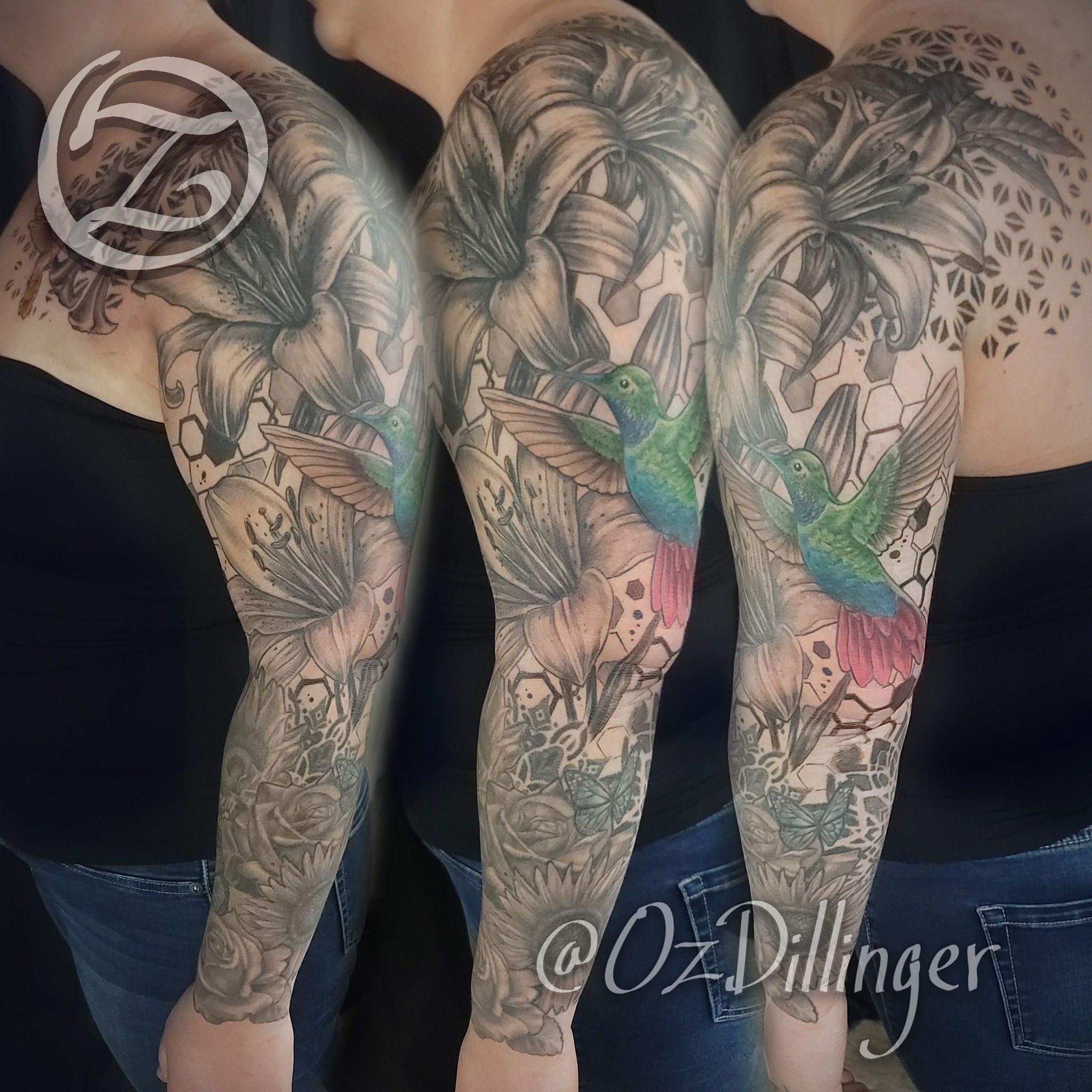 Tattoo by @ozdillinger — realism, dotwork