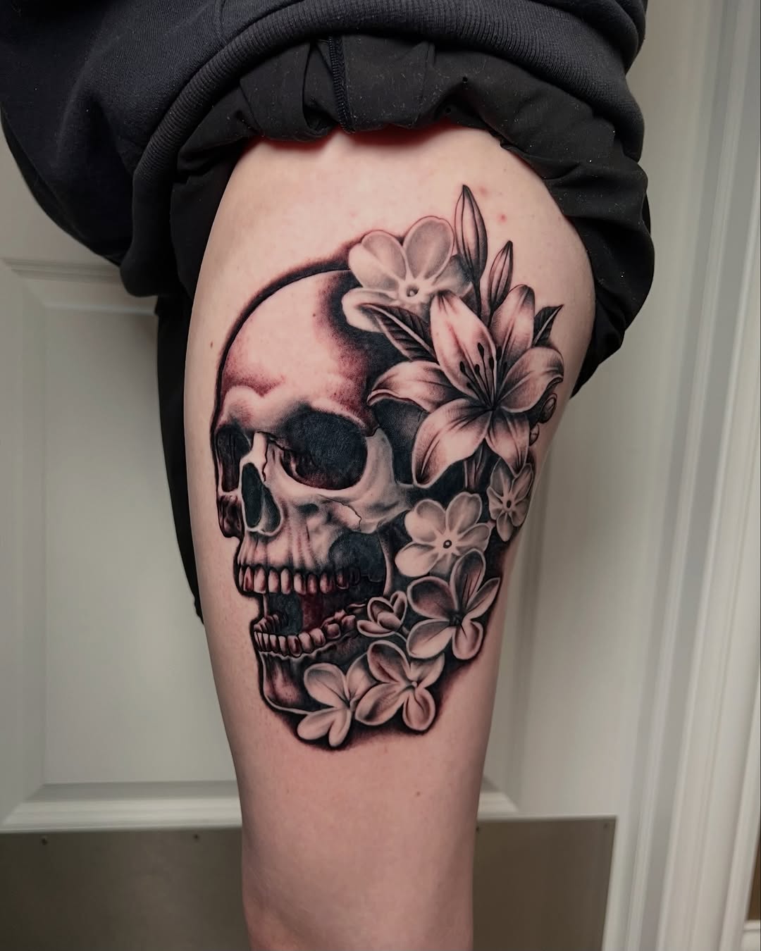Tattoo by @nickmtattoos โ realism, black_and_grey