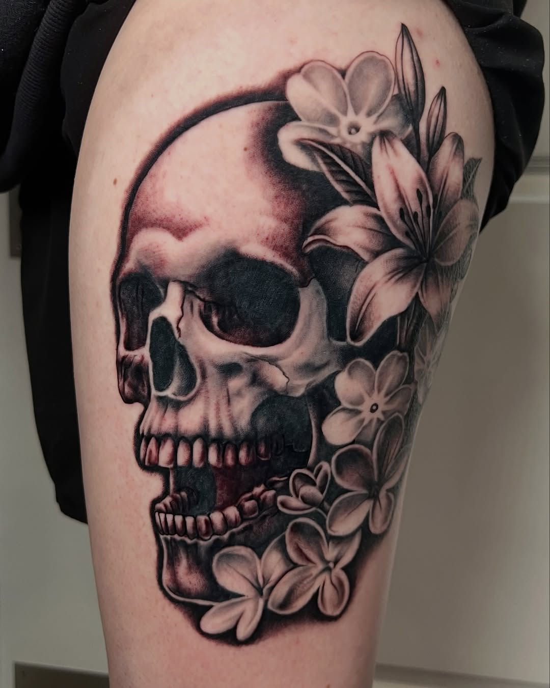 Tattoo by @nickmtattoos โ realism, black_and_grey