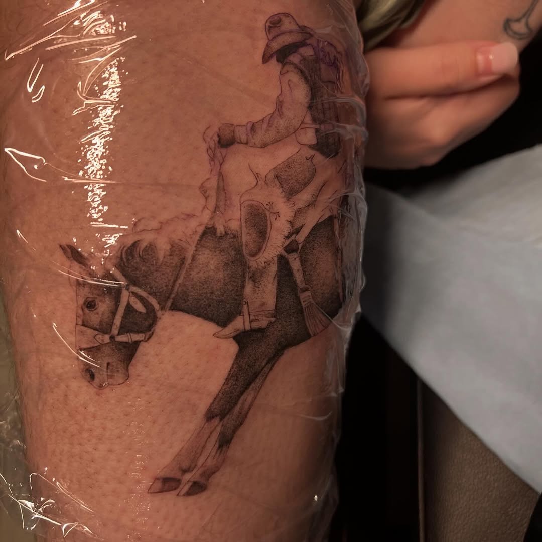 Tattoo by @popkerntattoos — realism, black_and_grey
