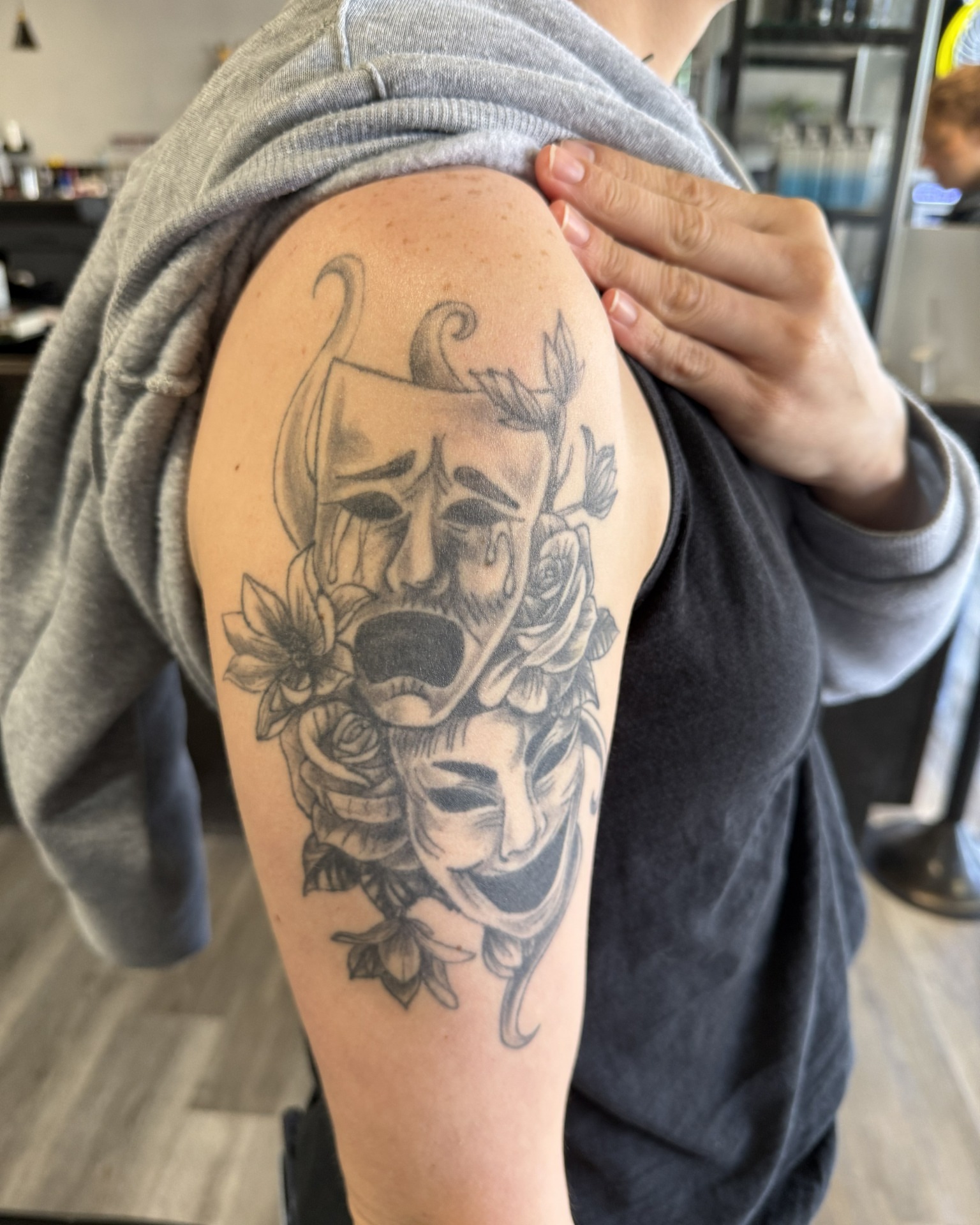 Tattoo by @tattoos_by_cat — black_and_grey, realism
