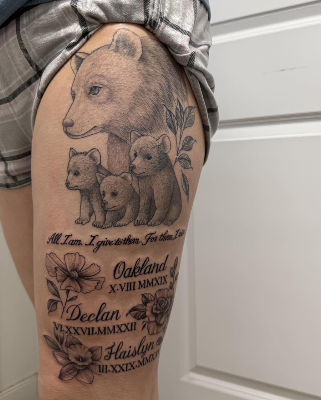 Tattoo by @juliabodyart — black_and_grey, realism