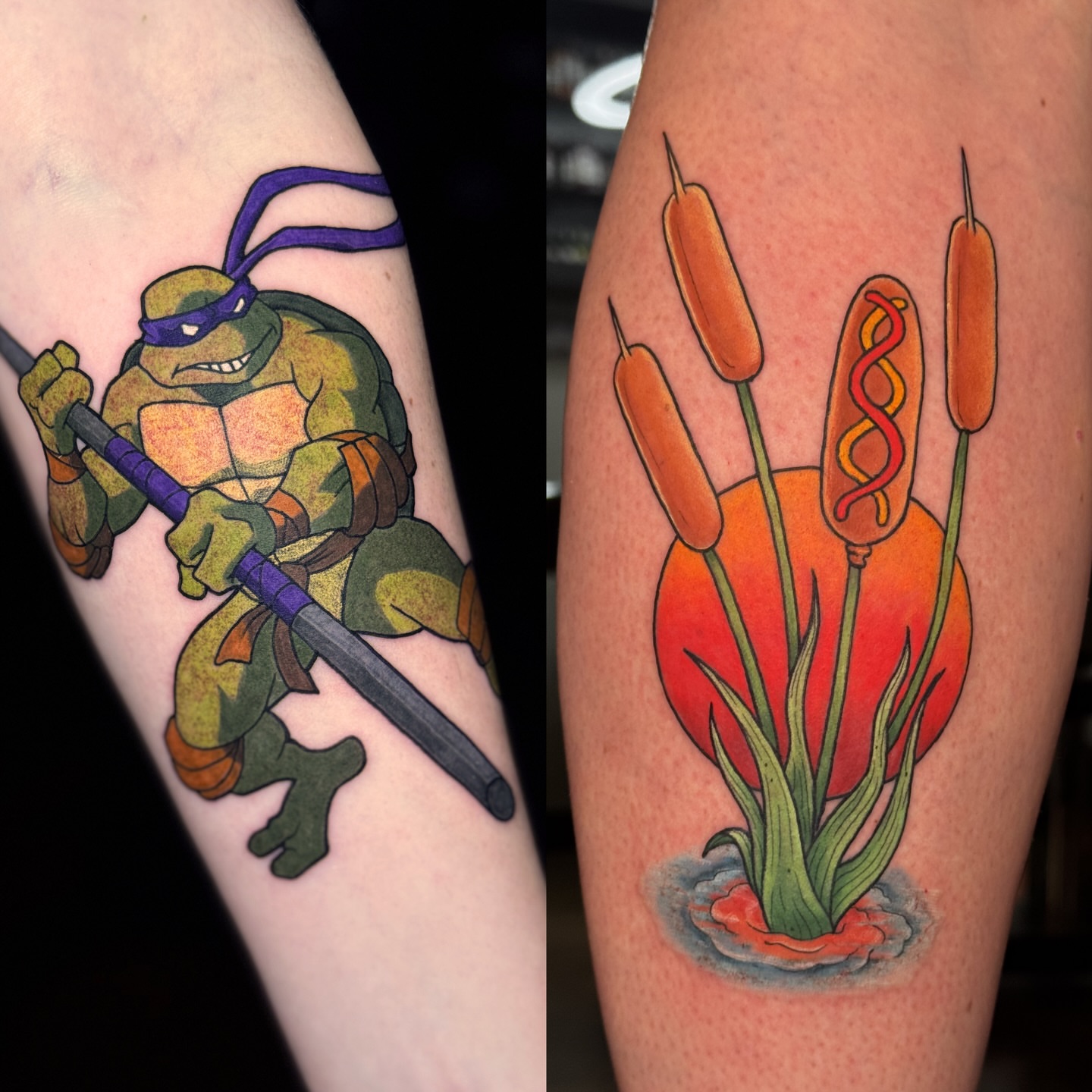 Teenage mutant ninja turtle American traditional tattoo on the forearm by Matthew - Tattoo Artist