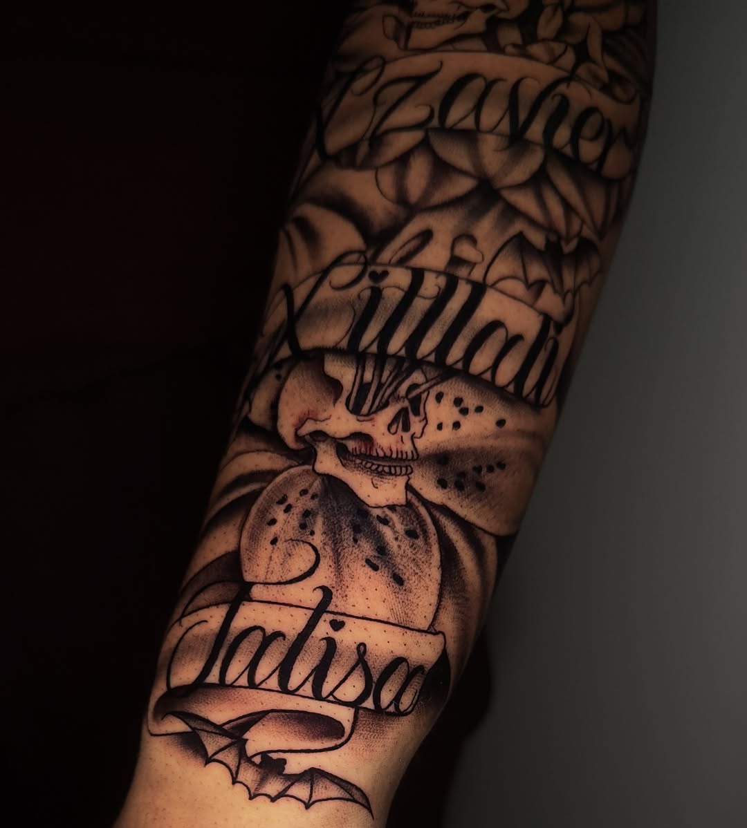 Tattoo by @bendecidatattoo โ chicano, lettering_script