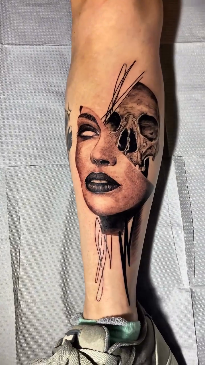 Tattoo by @sebastrussy — realism, black_and_grey
