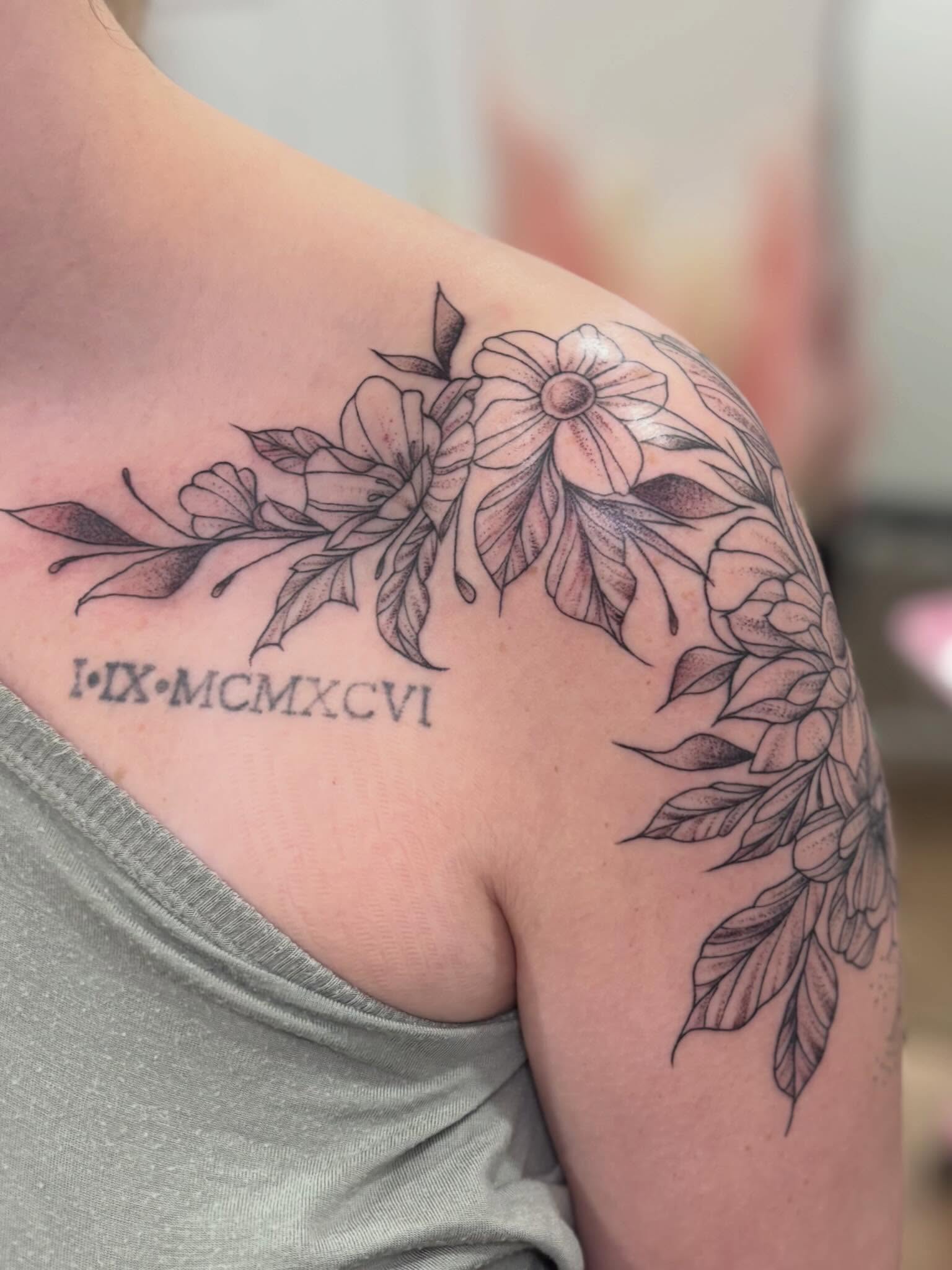 Tattoo by @athenaartistrytattoostudio — black_and_grey