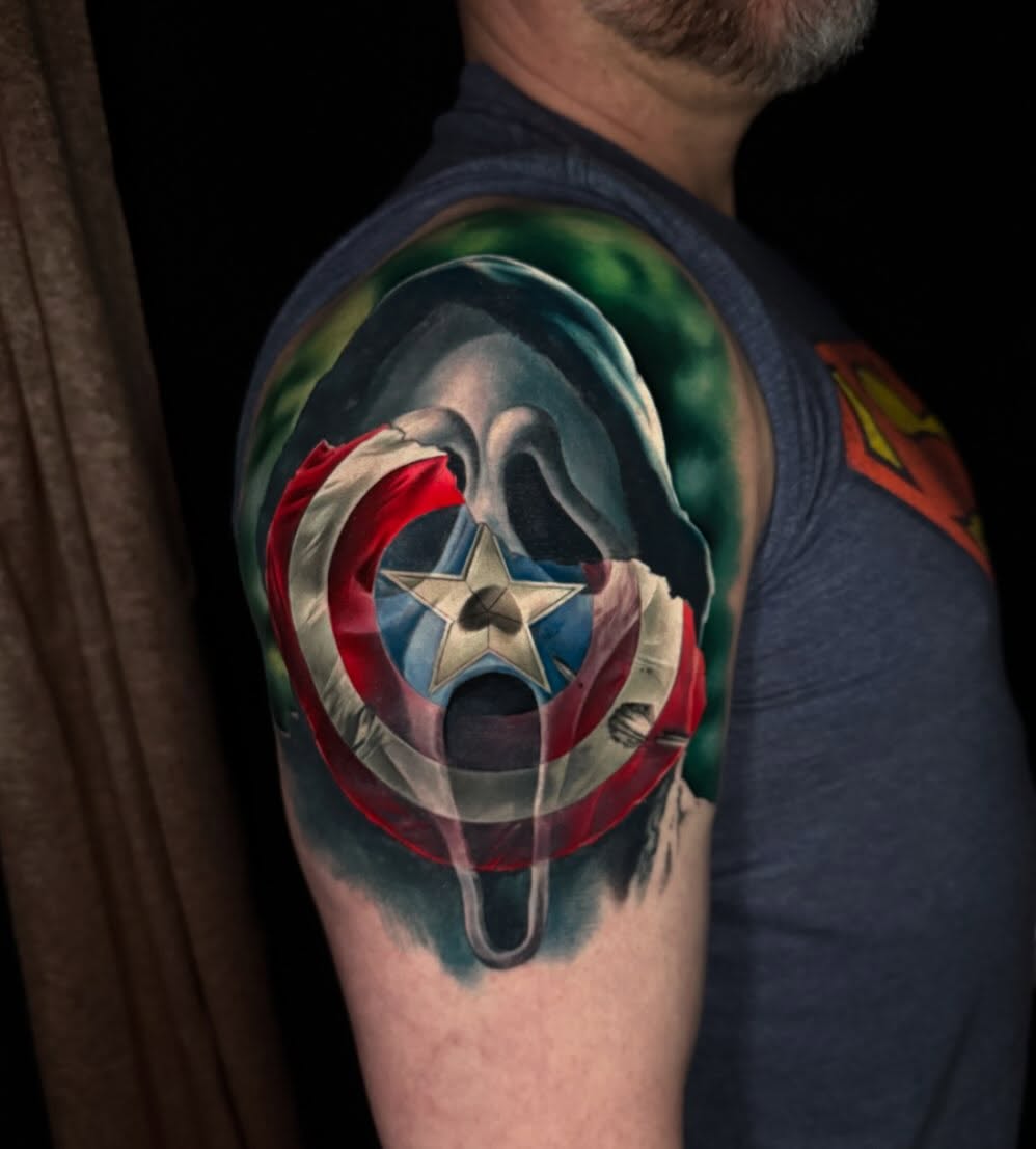 Tattoo by @derekgtattoos — realism, trash_polka