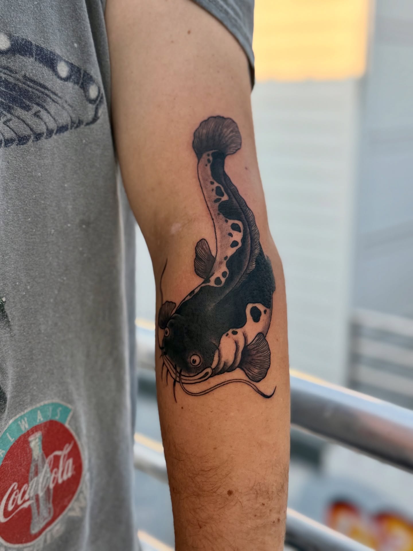 Tattoo by @bsomebodytattoos — black_and_grey