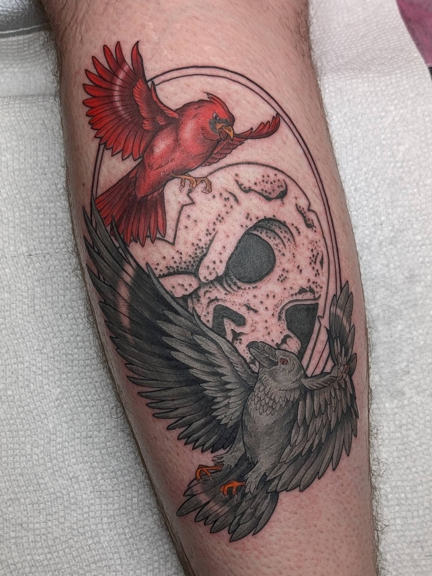 Tattoo by @spritesup β realism, dotwork