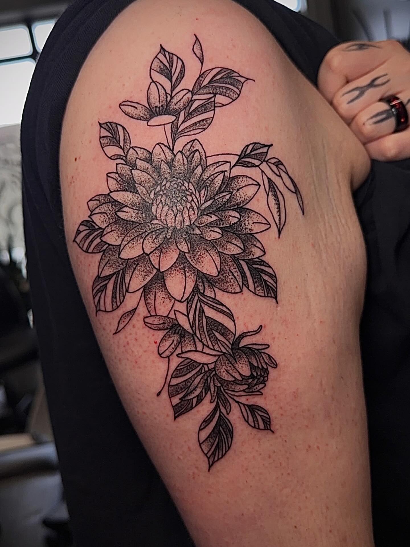 Tattoo by @storylines.tattoos — dotwork