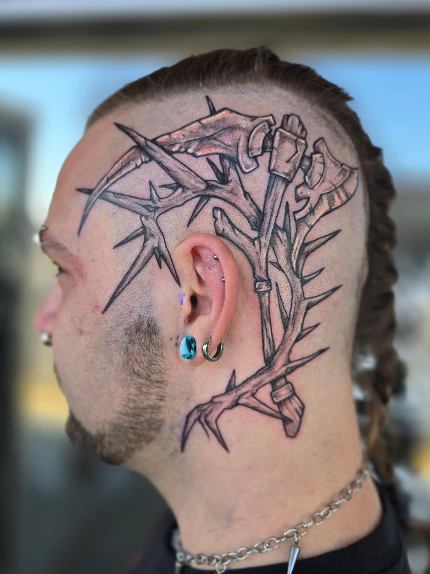 Tattoo by @dark_altar_tattoo — black_and_grey