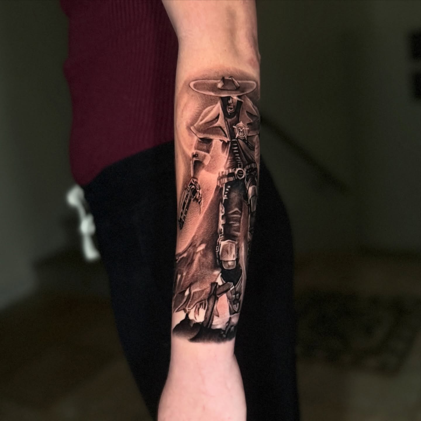 Tattoo by @geo_tatt2 — black_and_grey