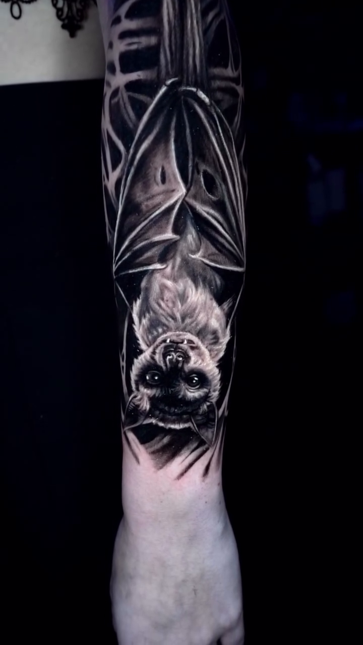 Tattoo by @devinmullentattoos — realism, black_and_grey