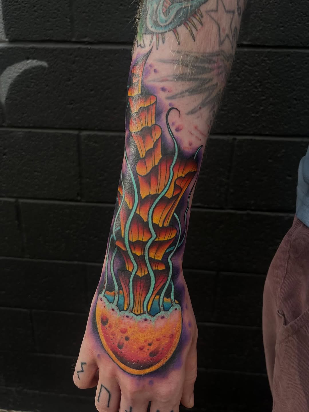 Tattoo by @tippetstattoos — new_school, trash_polka