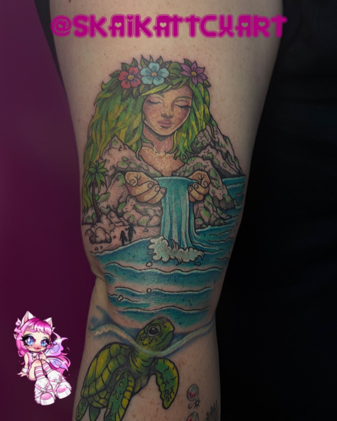 Mermaid new school tattoo on the forearm by ♔☙☆彡♡︎ Sᴋᴀɪʟʏʀ Kᴀᴛᴛ ♡︎☆彡❧♔