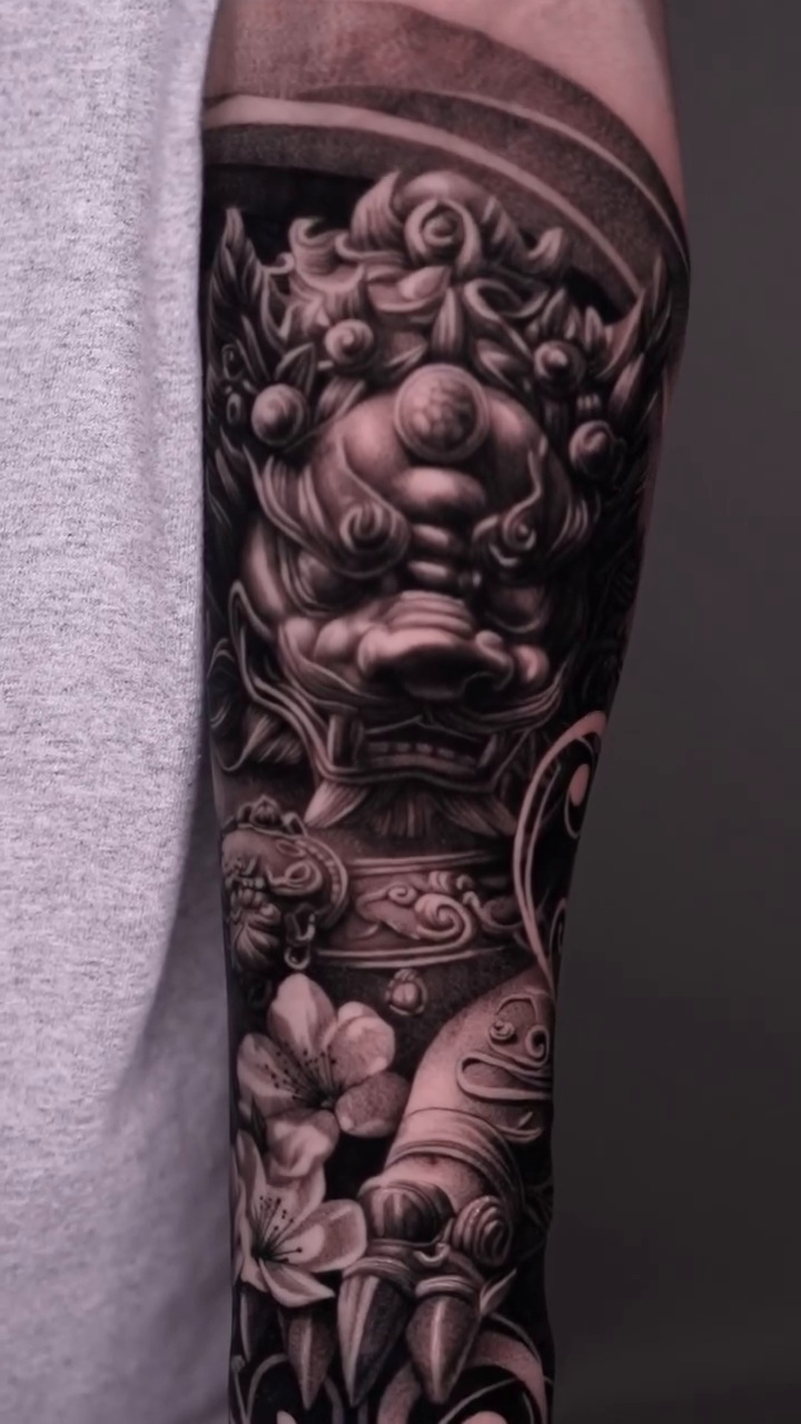 Tattoo by @tattooist_steven — japanese_irezumi, black_and_grey