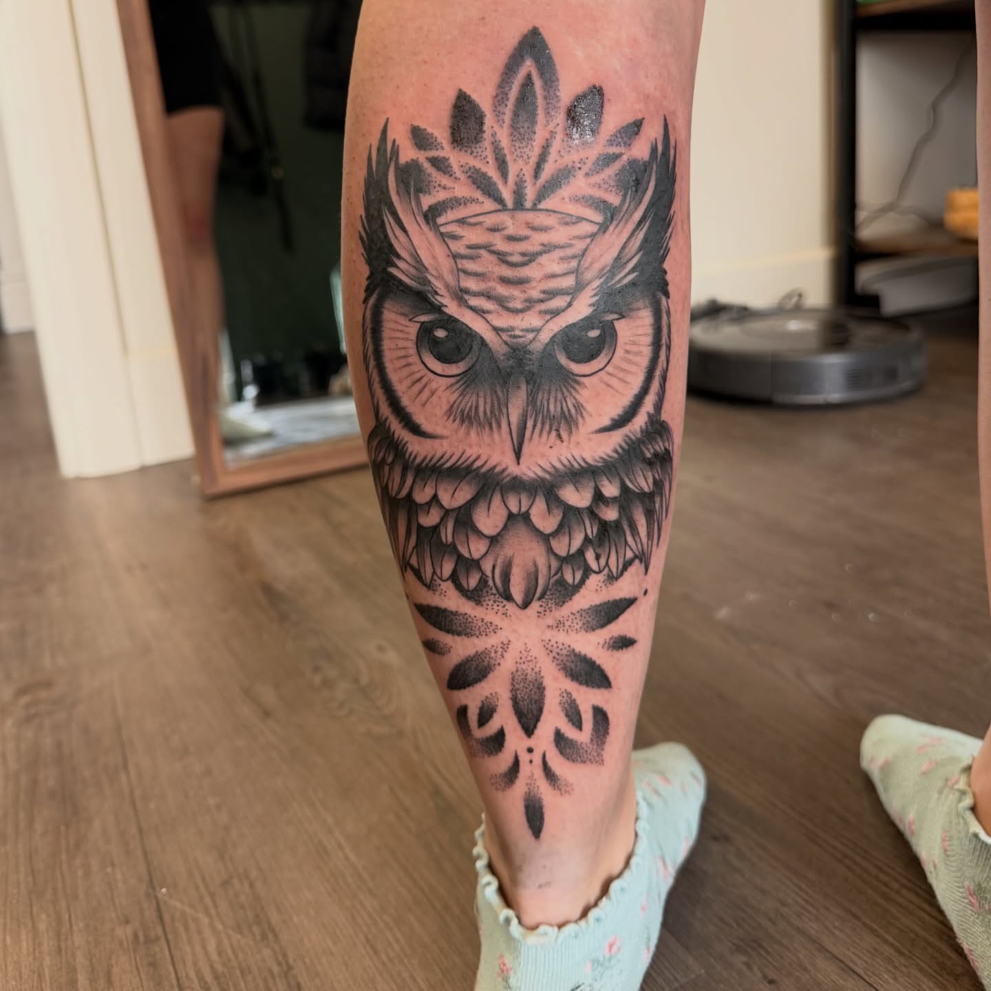 Tattoo by @mylenemassacre — dotwork, realism