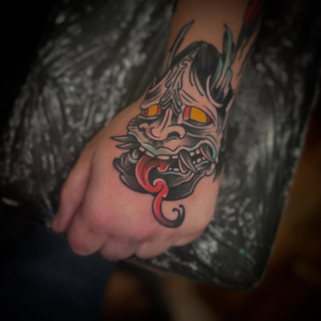 Tattoo by @daemiondesign — japanese_irezumi, black_and_grey