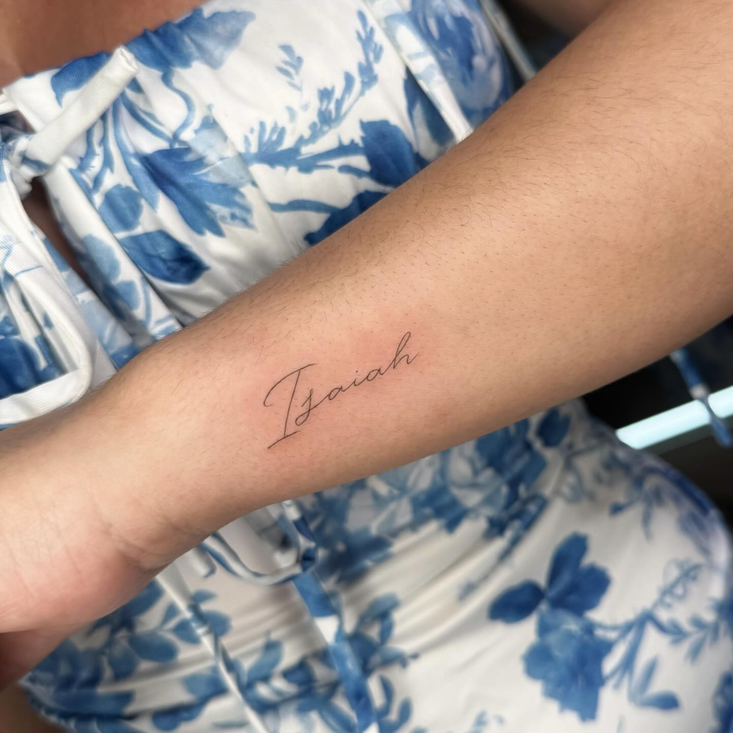 Tattoo by @livlaughtats — lettering_script