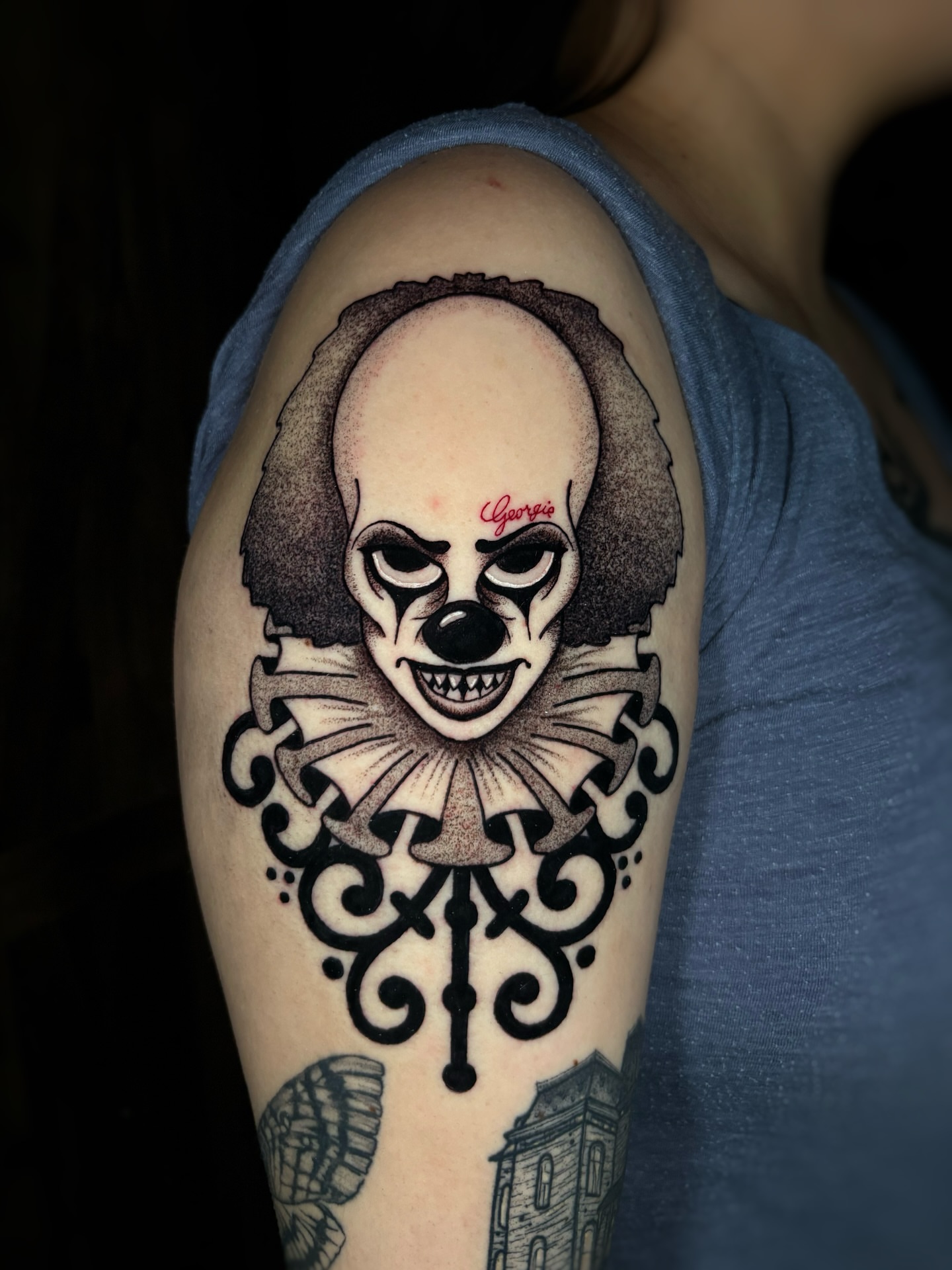 Tattoo by @call.me.crybabyy — black_and_grey