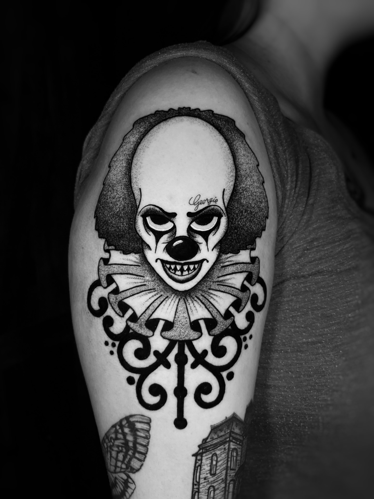 Tattoo by @call.me.crybabyy — black_and_grey