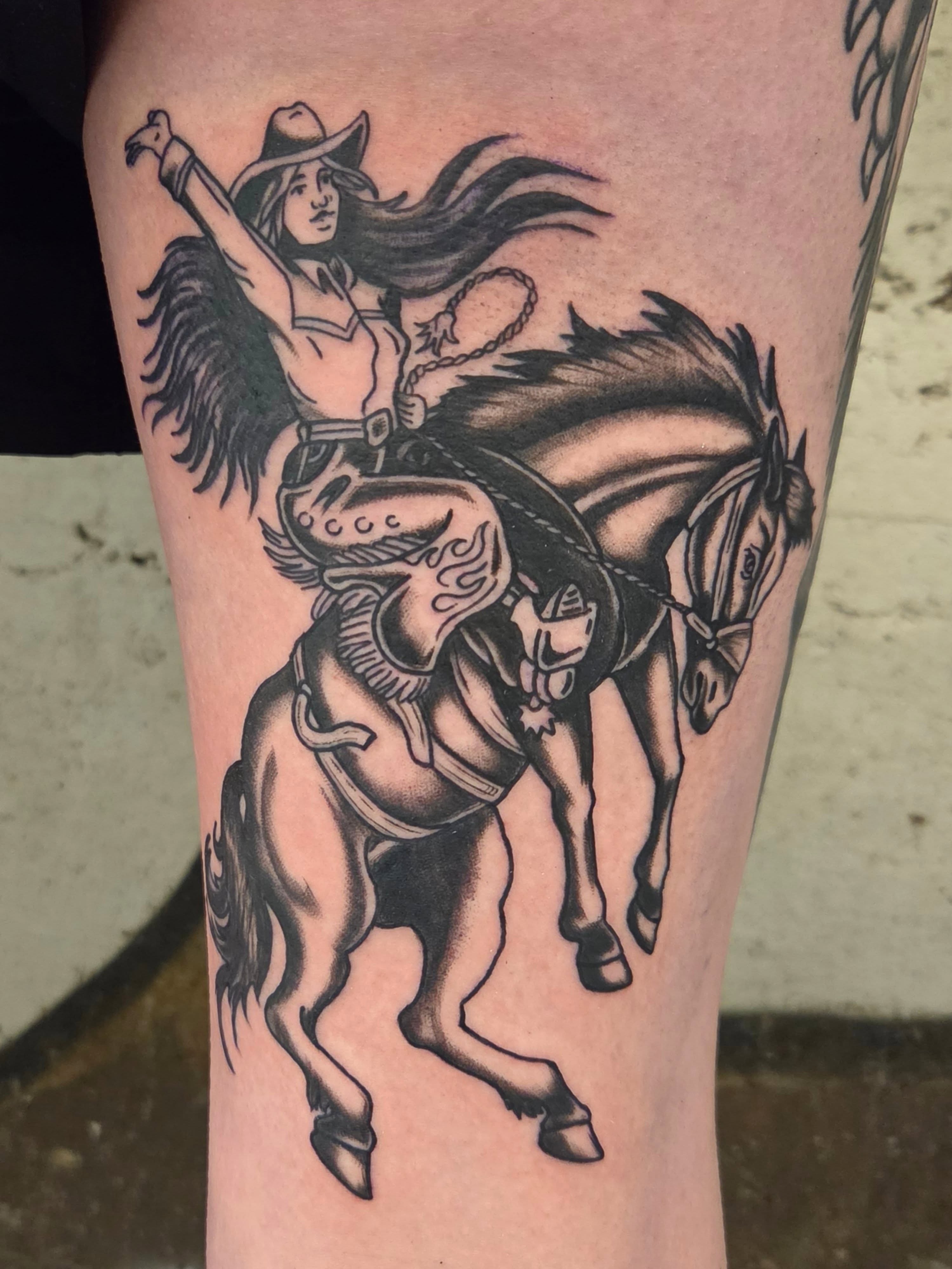Tattoo by @hutch_tat — black_and_grey