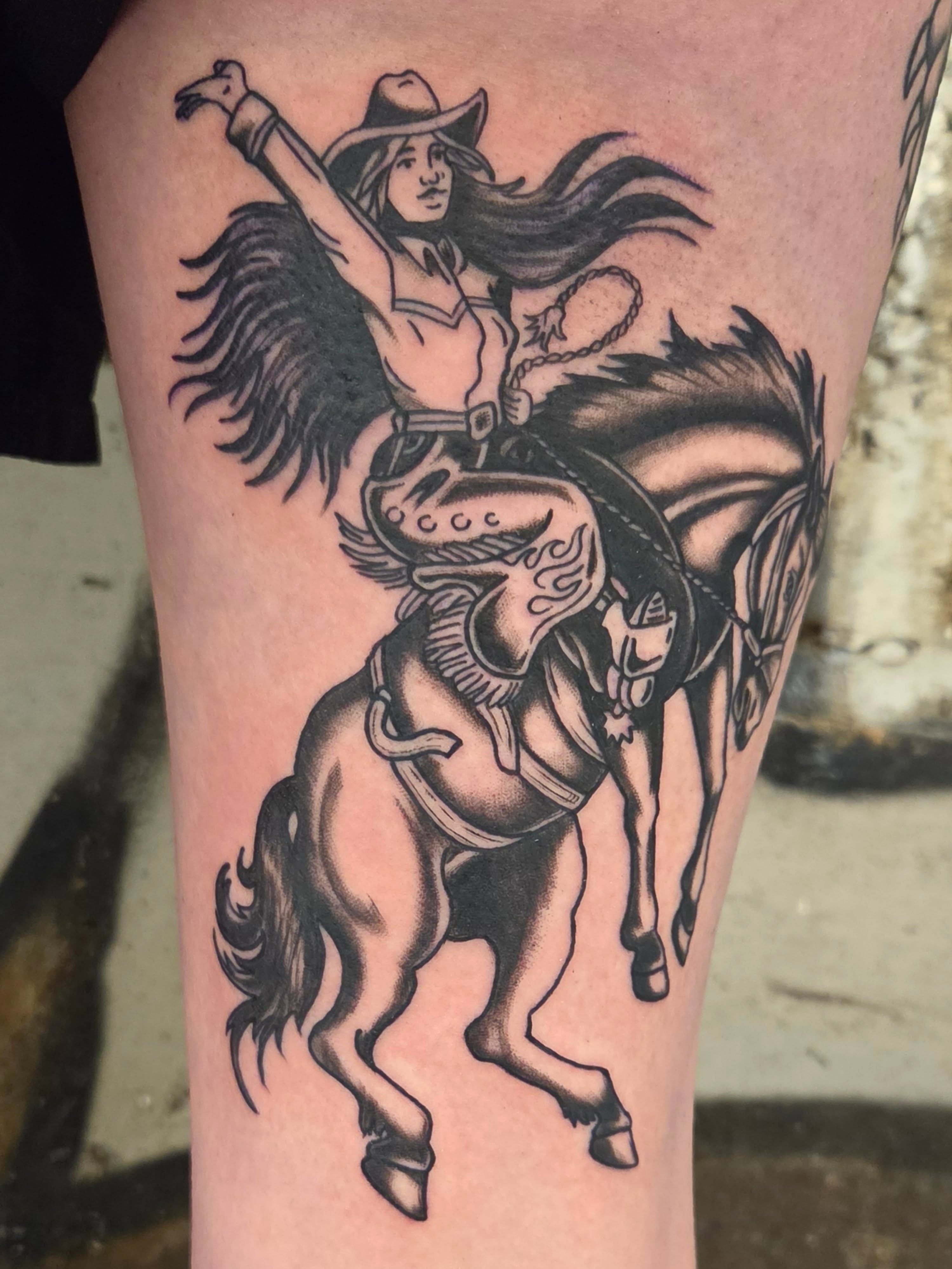 Tattoo by @hutch_tat — black_and_grey