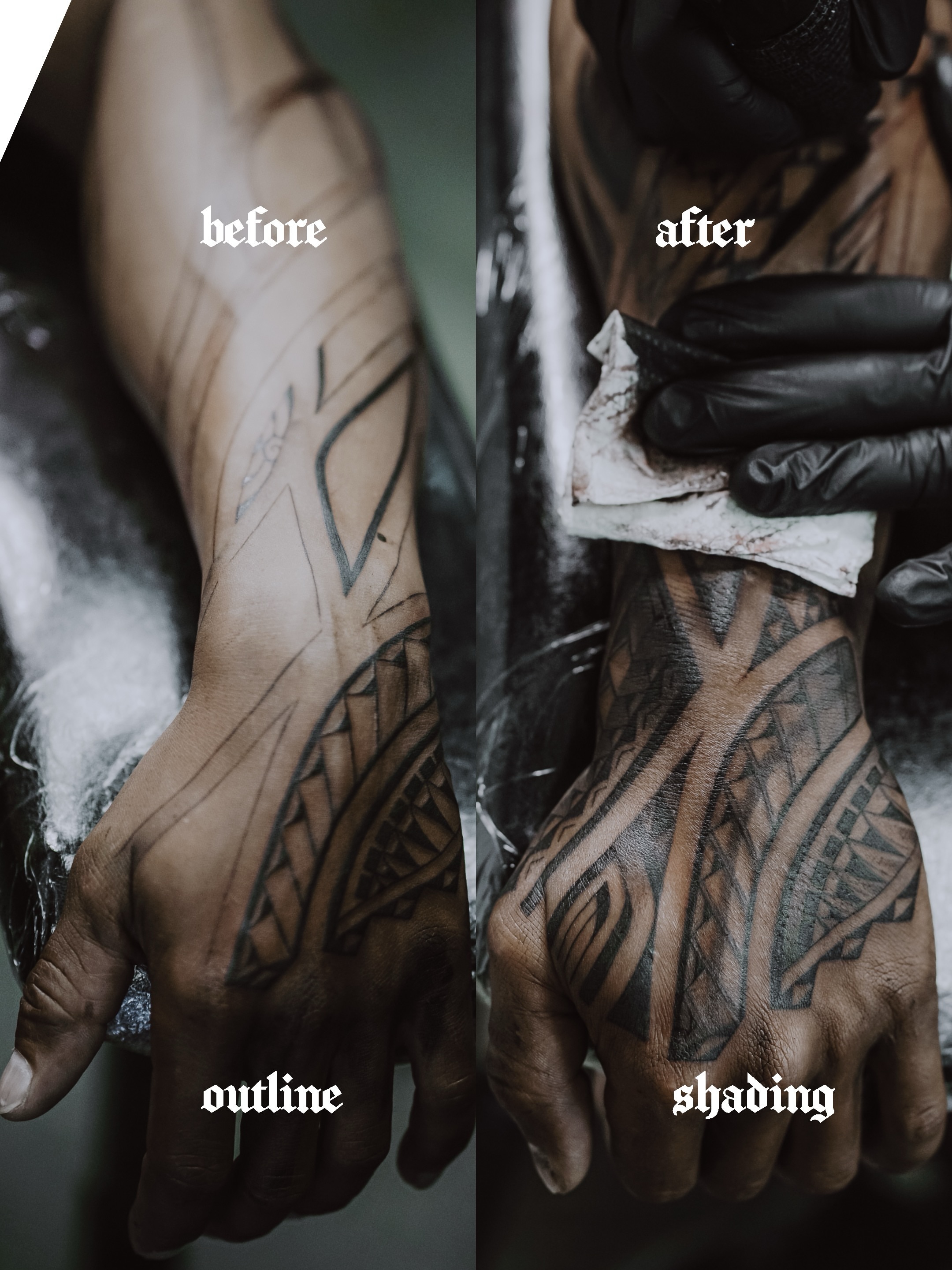 Tribal pattern tribal tattoo on the hand by TATTOOS by DESMOND