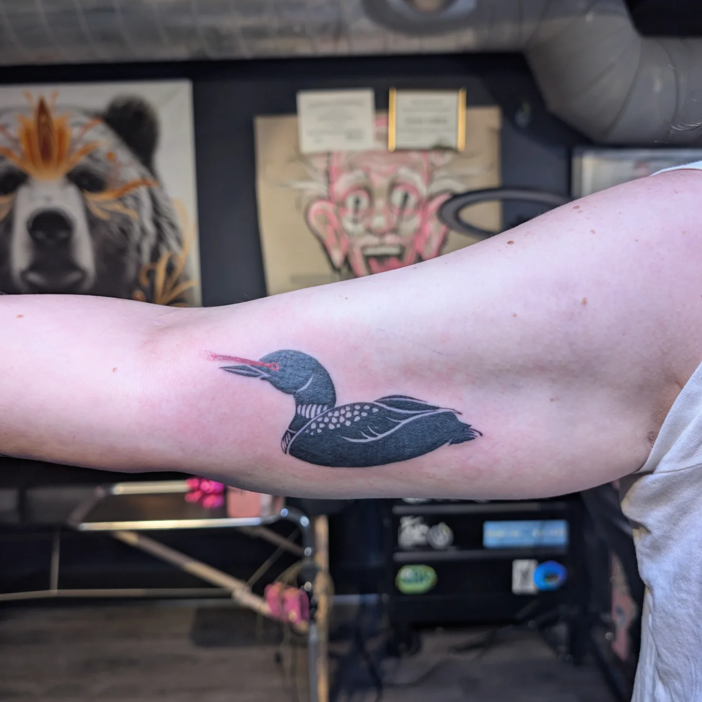 Loon realism tattoo on the forearm by Jo Xylo - Minneapolis Tattoo Artist, Minneapolis, Minnesota
